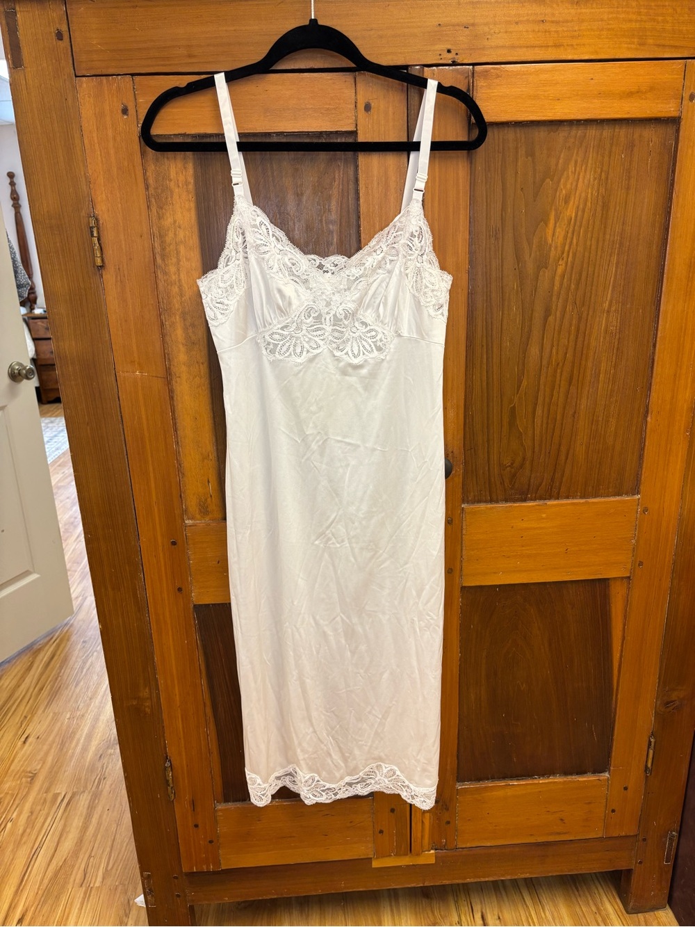 Vintage 1980s/1990s Shadowline White Nylon Full Slip – Size 34